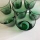 Set de 7 verres gobelets XXL en verre vert 1960