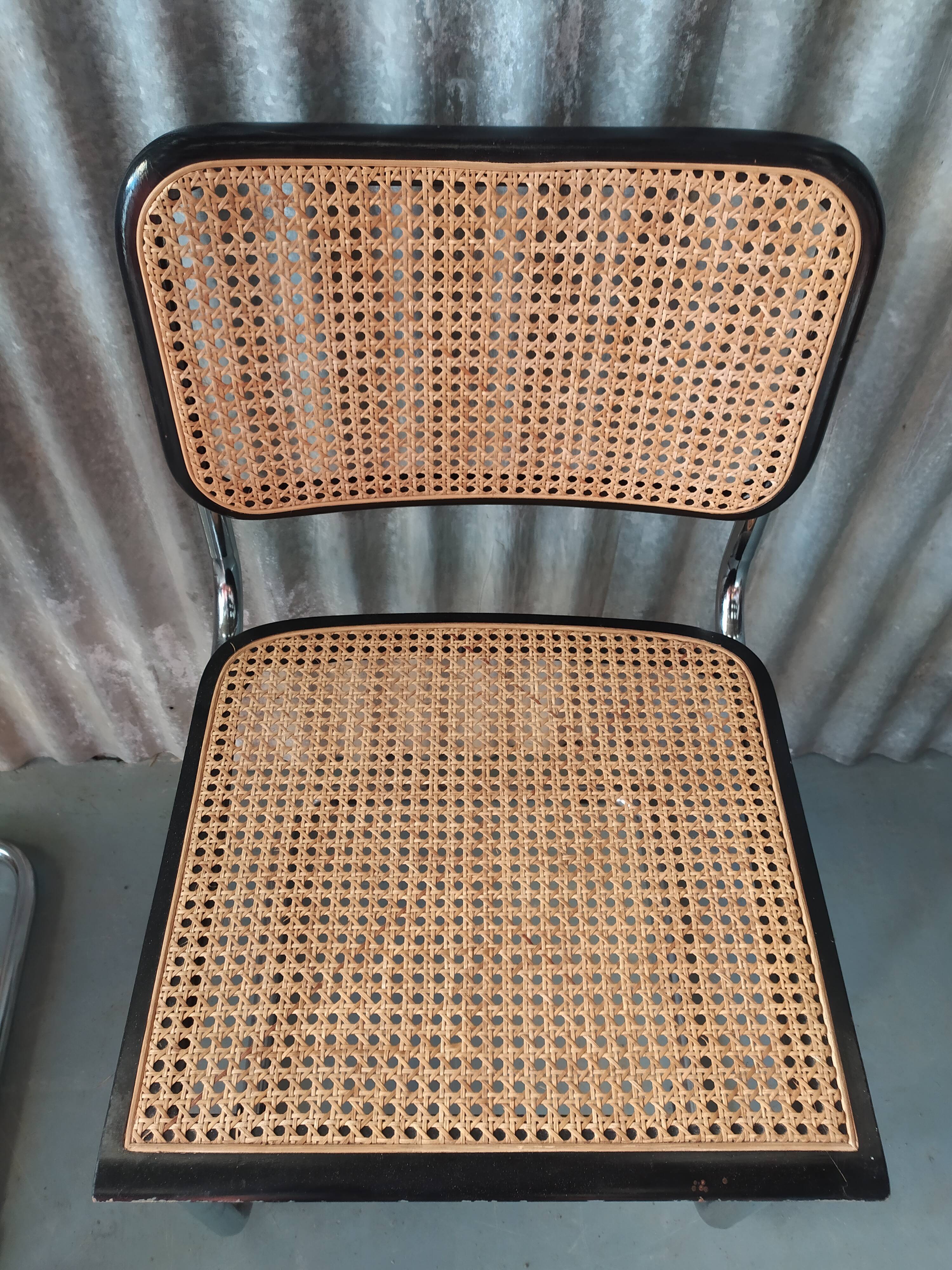 Pair of chairs Cesca B32 Marcel Breuer