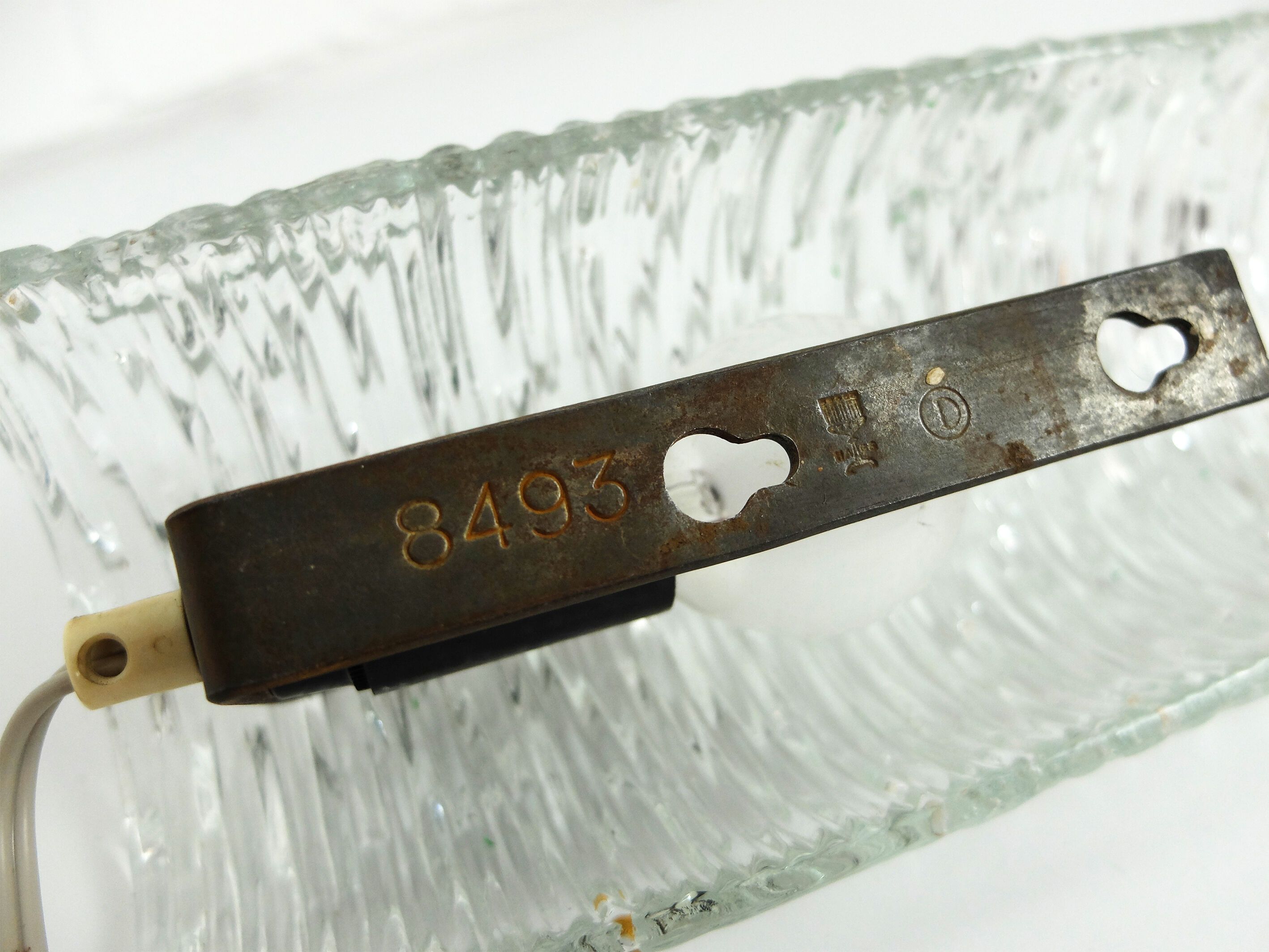 Vintage Swedish wall lamp model 8493 by Carl Fagerlund for Orrefors, 1960s