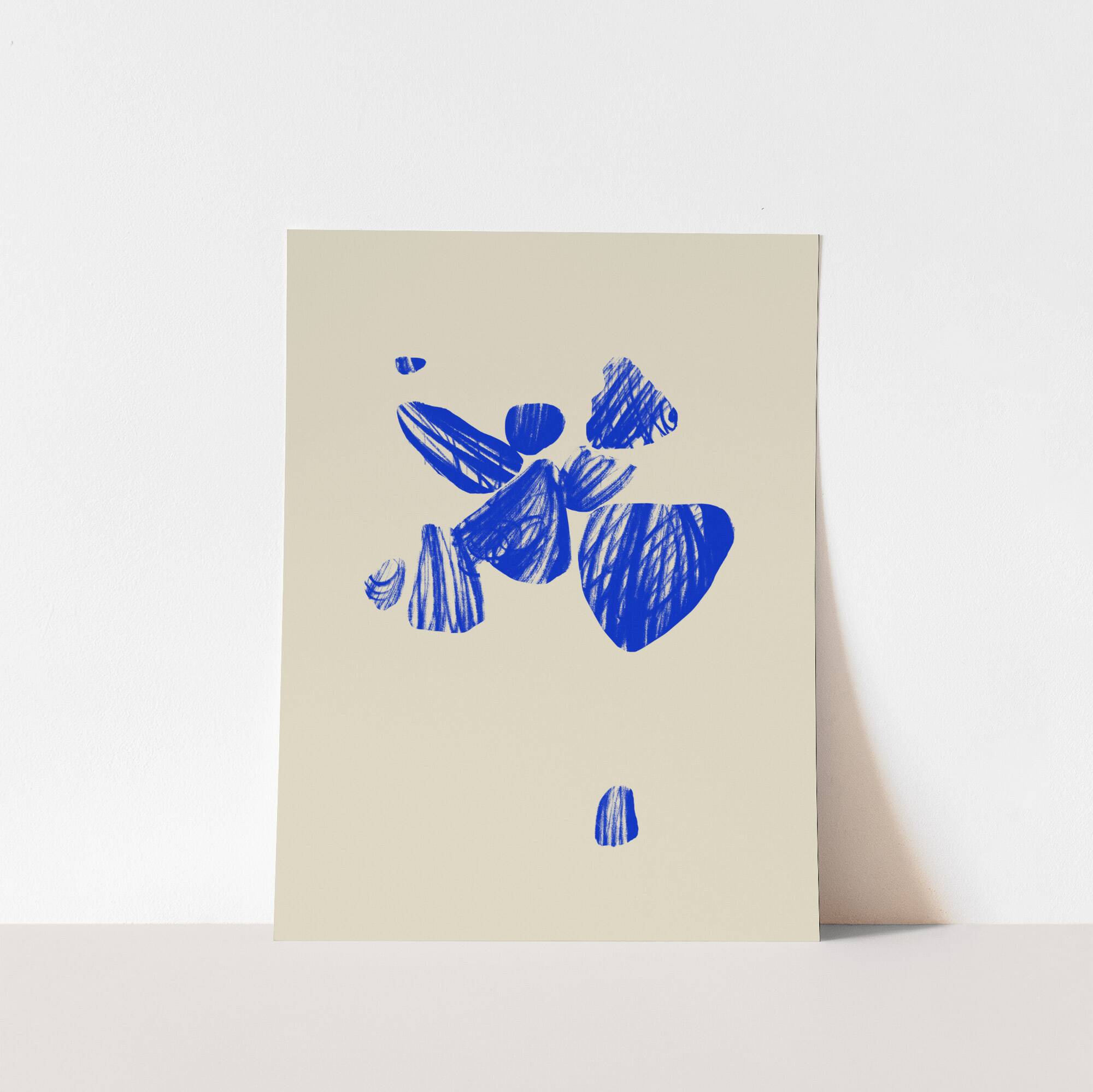 Abstract blue giclee print, 50x70cm