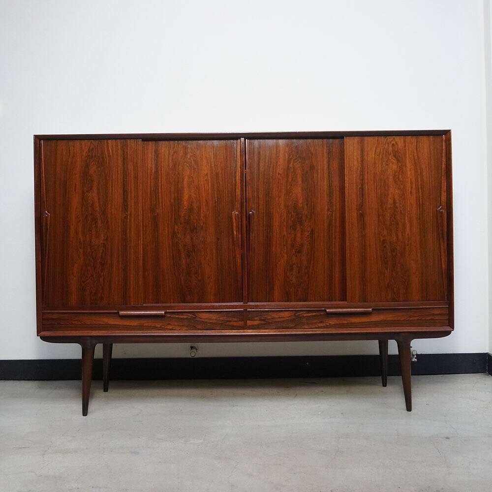 Gunni Omann 'model 13' highboard in rosewood, Denmark 1960s