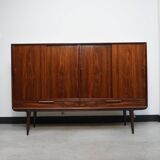 Gunni Omann 'model 13' highboard in rosewood, Denmark 1960s