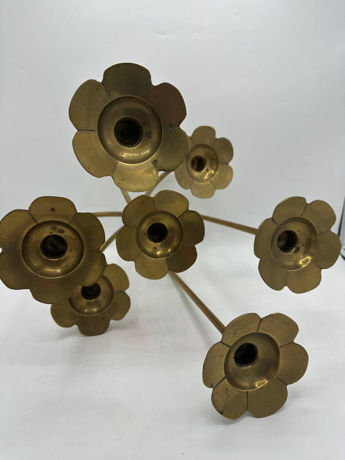 Candlestick candle holder 7 branches flowers