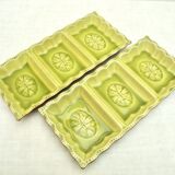Set of two ceramic serving trays