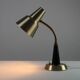 Table / Desk Lamp Model 600/5 by Gemi — Swedish Modernism in Black & Brass, 1960s