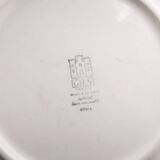 Six Gien earthenware plates, Etna model, 1970s