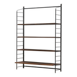 Shelf / Metal and solid wood bookcase, 1960