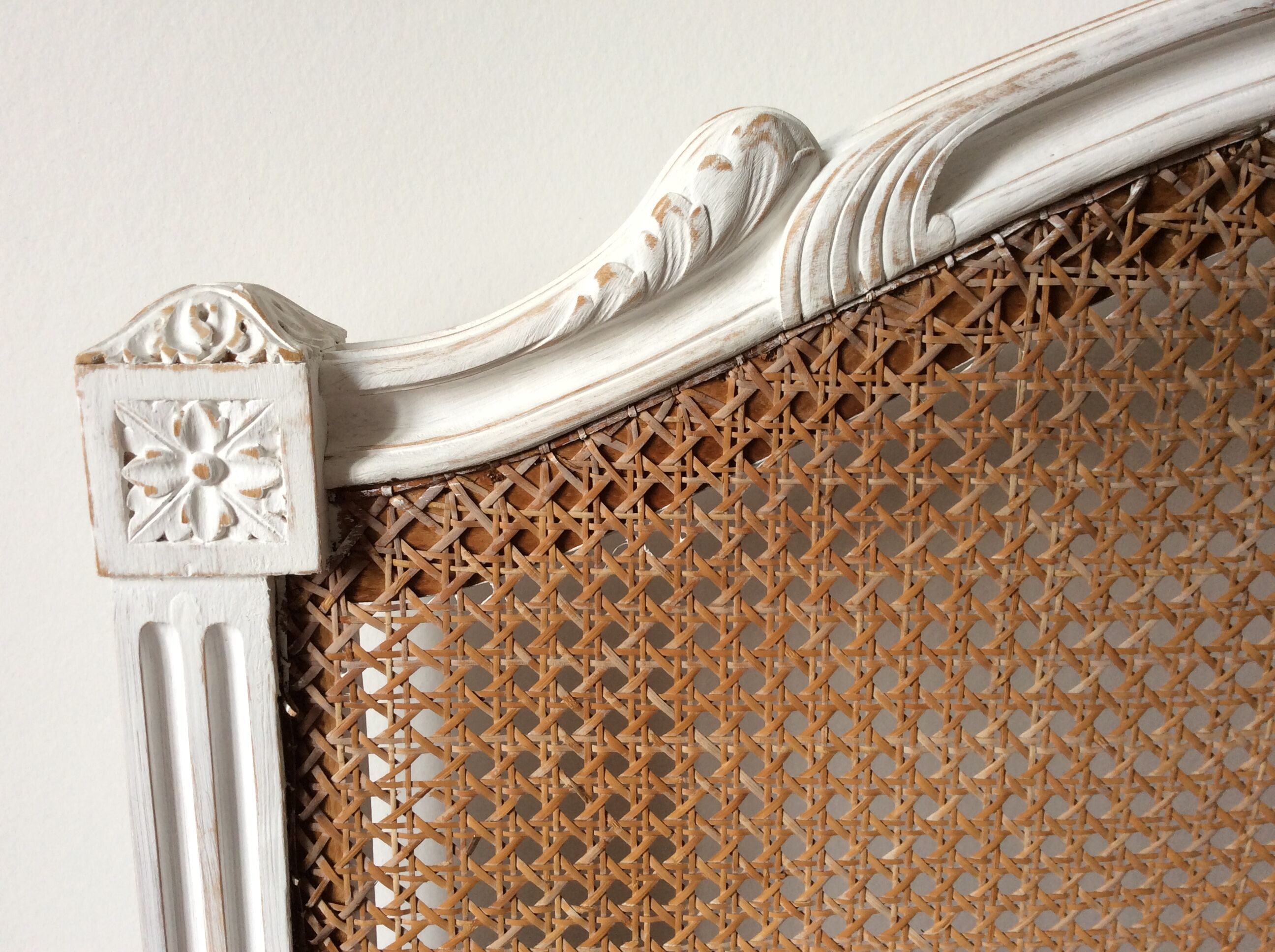 Louis XVI style antique bed double canage 2 people