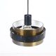 Mid-century brass pendant lamp / 1960s / Danish modern design / black