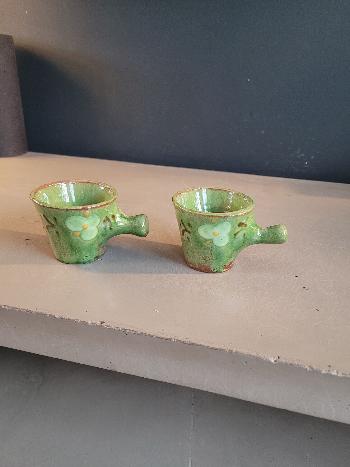 Pair of ceramic coffee cups