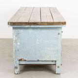 Antique industrial workbench