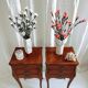 Louis XV French bedside tables with floral marquetry, 1940s, set of 2