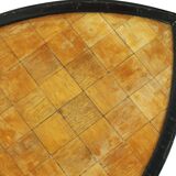 Small Triangular Plant Table Parquet Wood 1950s