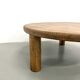Modernist tripod coffee table in solid oak, DLG Perriand, Chapo, years.