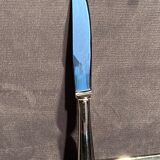 Dessert knife in silver metal signed Christofle model Boréal