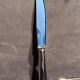 Dessert knife in silver metal signed Christofle model Boréal