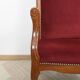 Burgundy Voltaire armchair