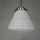 Art Deco pendant lamp with ribbed white globe, 1930s