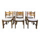 Vintage brutlaist dining chairs, set of 6 - 1960s
