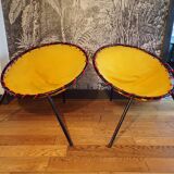 Pair of folding balloon chairs from the 1950s-60s.