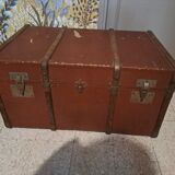 Malle de voyage ancienne vintage datant des années 1920/1940