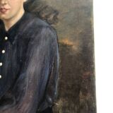 Oil portrait of a young girl by Paul Hulin