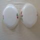 Flat oval casserole oven flowers red pinks 376112 arcopal france