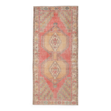 4x8 Red & Yellow Pastel Vintage Rug, 117x254Cm SK 20718