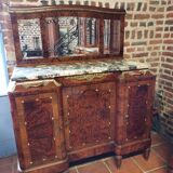 Louis xv style mahogany sideboard with marble top