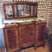 Buffet desserte en acajou de style louis xv dessus marbre