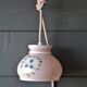 Vintage pink walkman floral pattern and golden frieze