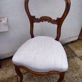Chaise Louis Philippe restaurée beige