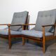 Paire de fauteuils scandinaves en teck 1960