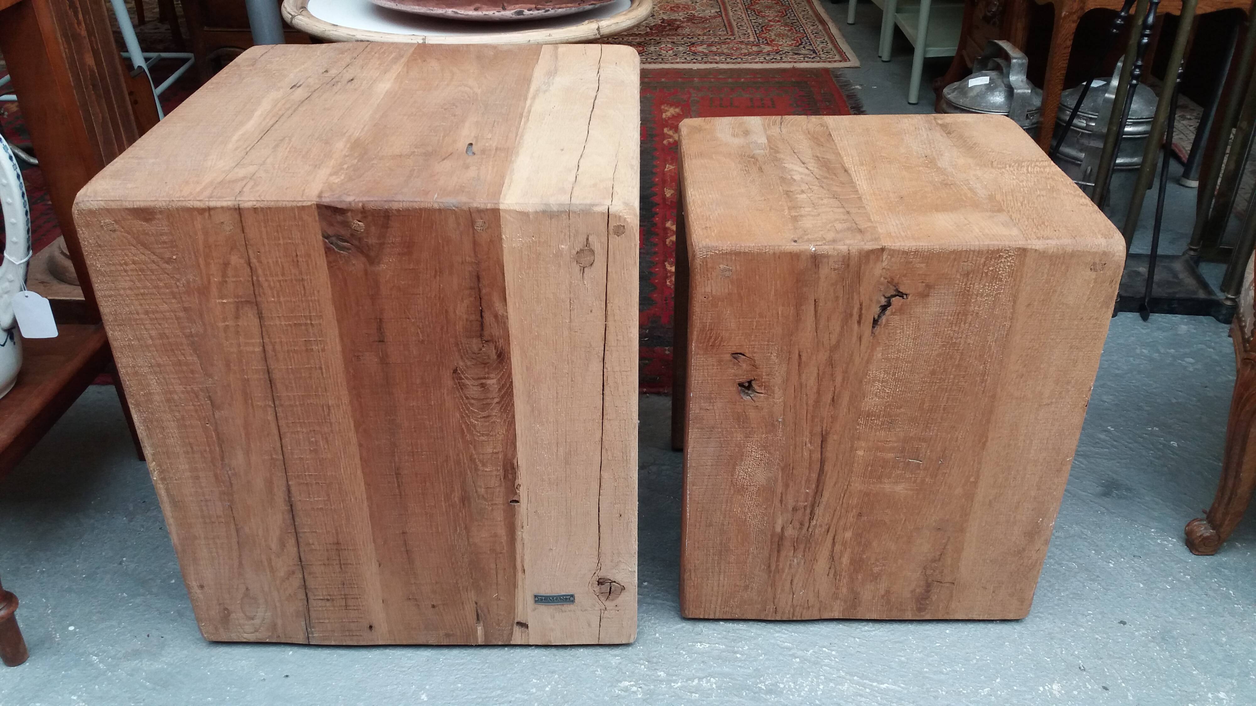 Two Brutalist nesting tables, Flamant house