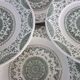 6 vintage dessert plates in Fine Ware earthenware
