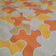 Sheet 2 people puzzle orange seventies 70s vintage