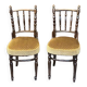 2 velvet seated bistro chairs