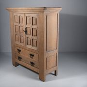 Cabinet vintage en chêne blanchi
