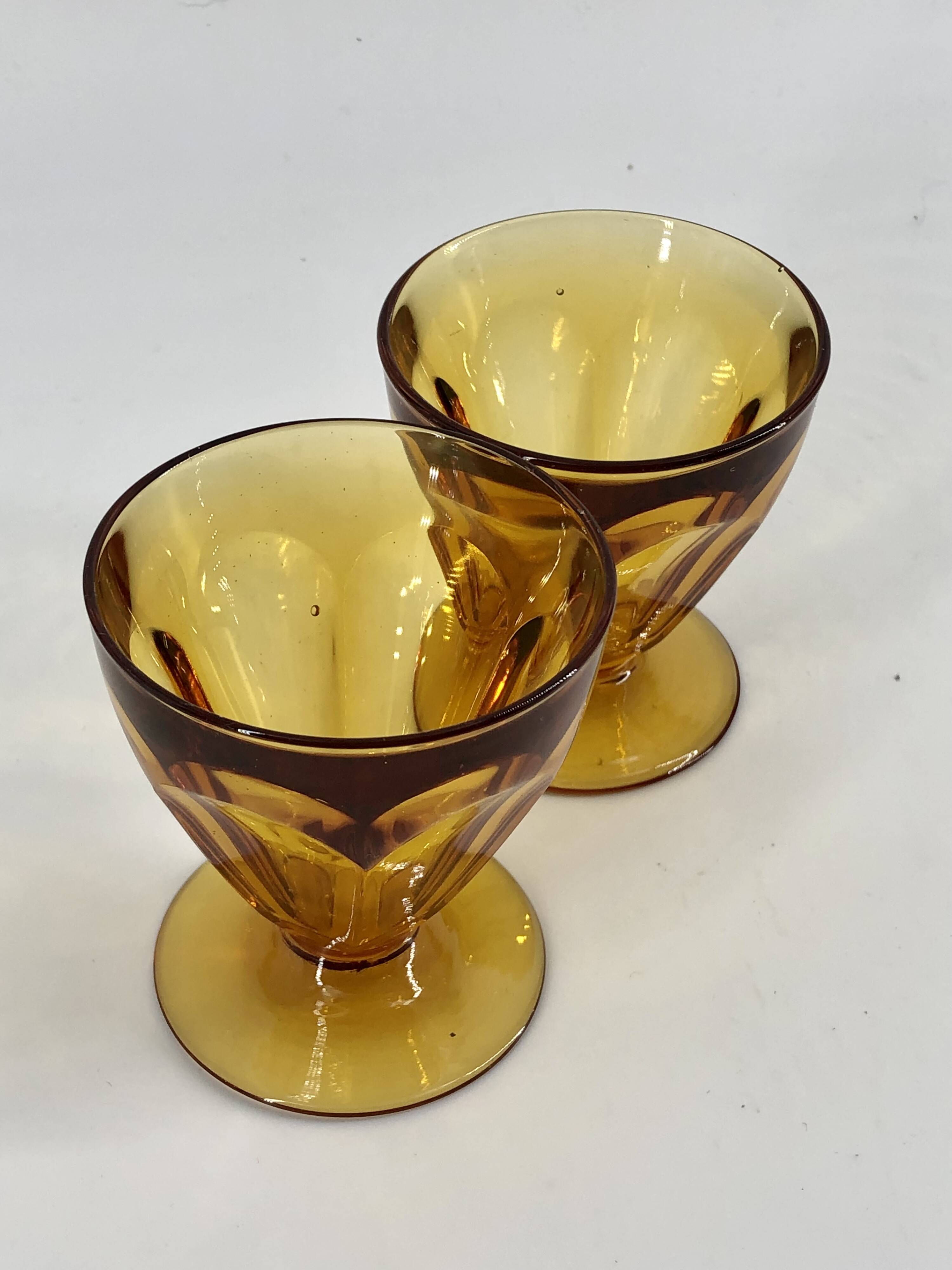 Lot 6 Amber Liqueur Glasses