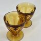 Lot 6 Verres Liqueur Ambre