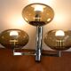 Wall lamp from Sciolari triple chrome and smoked glass