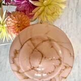 Marbled opaline and porcelain art deco lamp