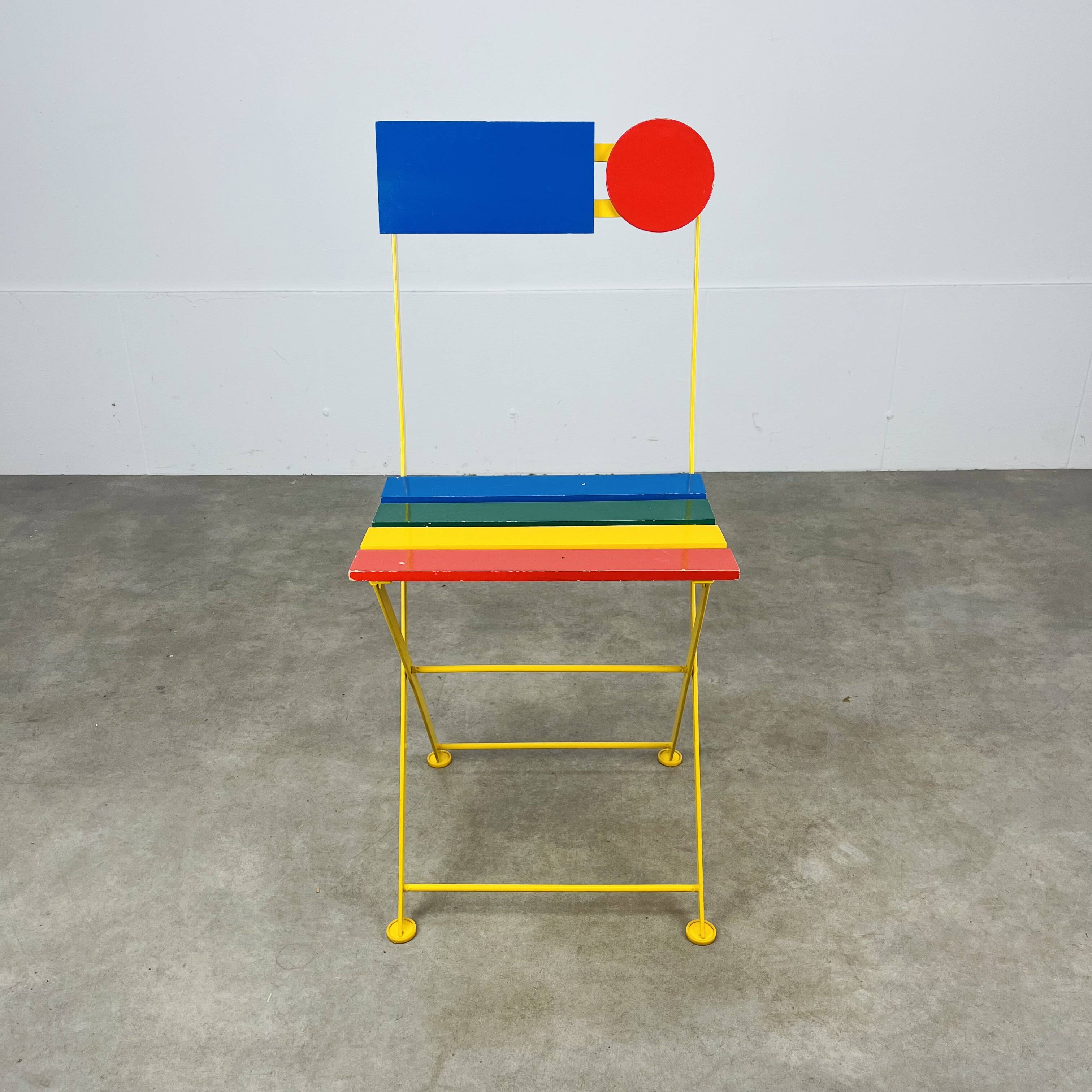 Fermob postmodern folding chair by Denis Balland