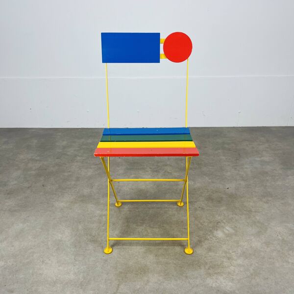 Chaise pliante postmoderne Fermob par Denis Balland