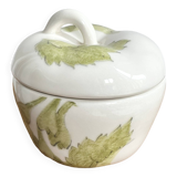 Vintage apple-shaped jam sugar bowl