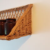 Rattan shelf