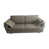 Sofa bed in grey leather from Steiner
