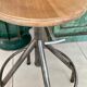 Metal and wood adjustable workshop stool