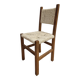 Chaise en bois assise en corde tressée