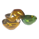 Lot de 4 bols / ramequins en verre coloré de chez Duralex en très bon état